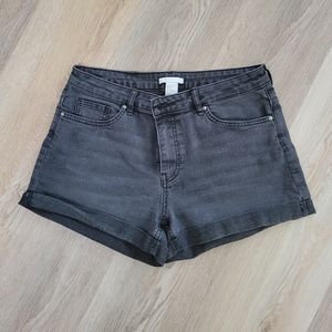 H&M Black/Gray jean shorts size 10